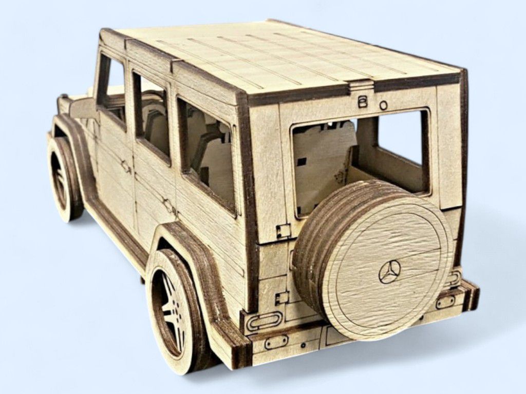 Laser Cut Mercedes G Class SUV 3D Wood Model