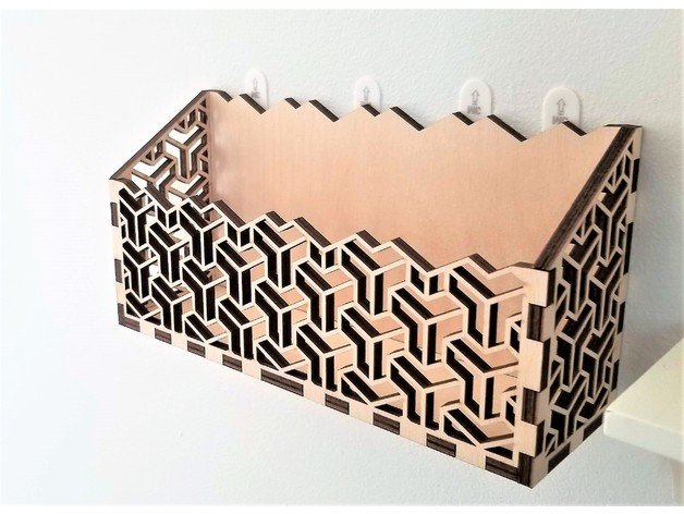 Laser Cut Wall Mounted Mail Holder Box