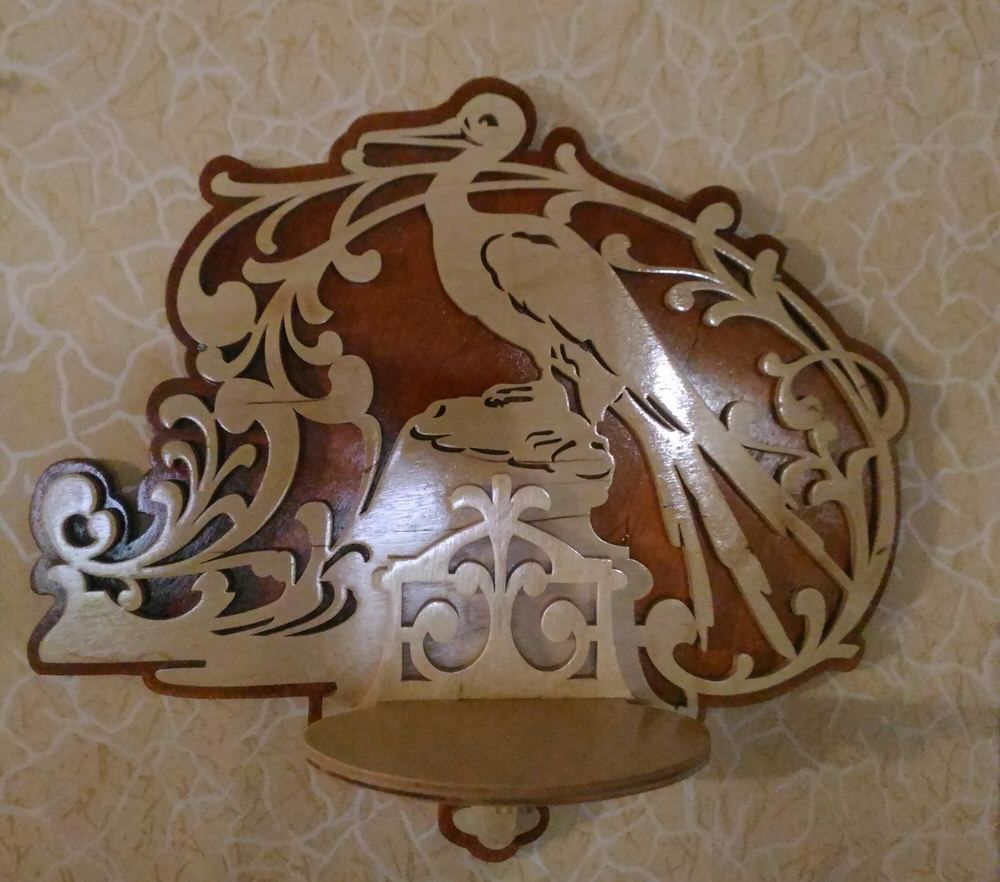 Laser Cut Cormorant Wall Mounted Shelf