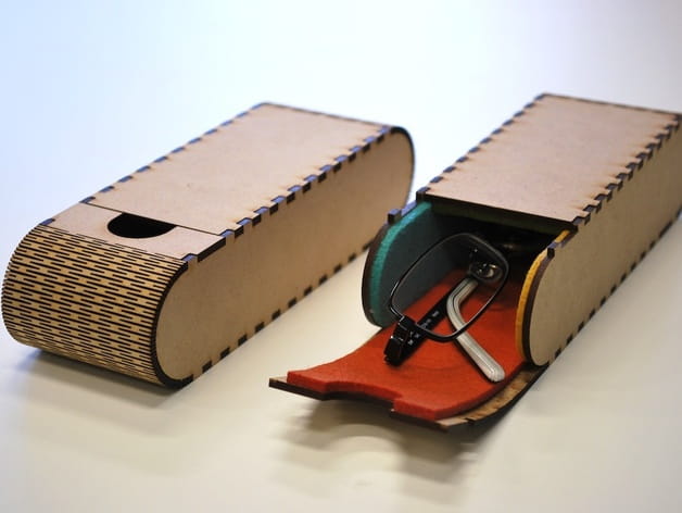 Laser Cut Wooden Sunglasses Case