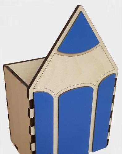 Laser Cut Creative Pencil Shape Pen Holder