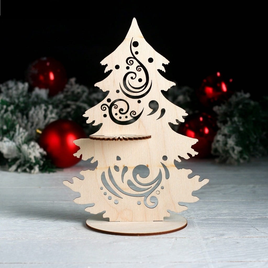 Laser Cut Christmas Tree Napkin Holder