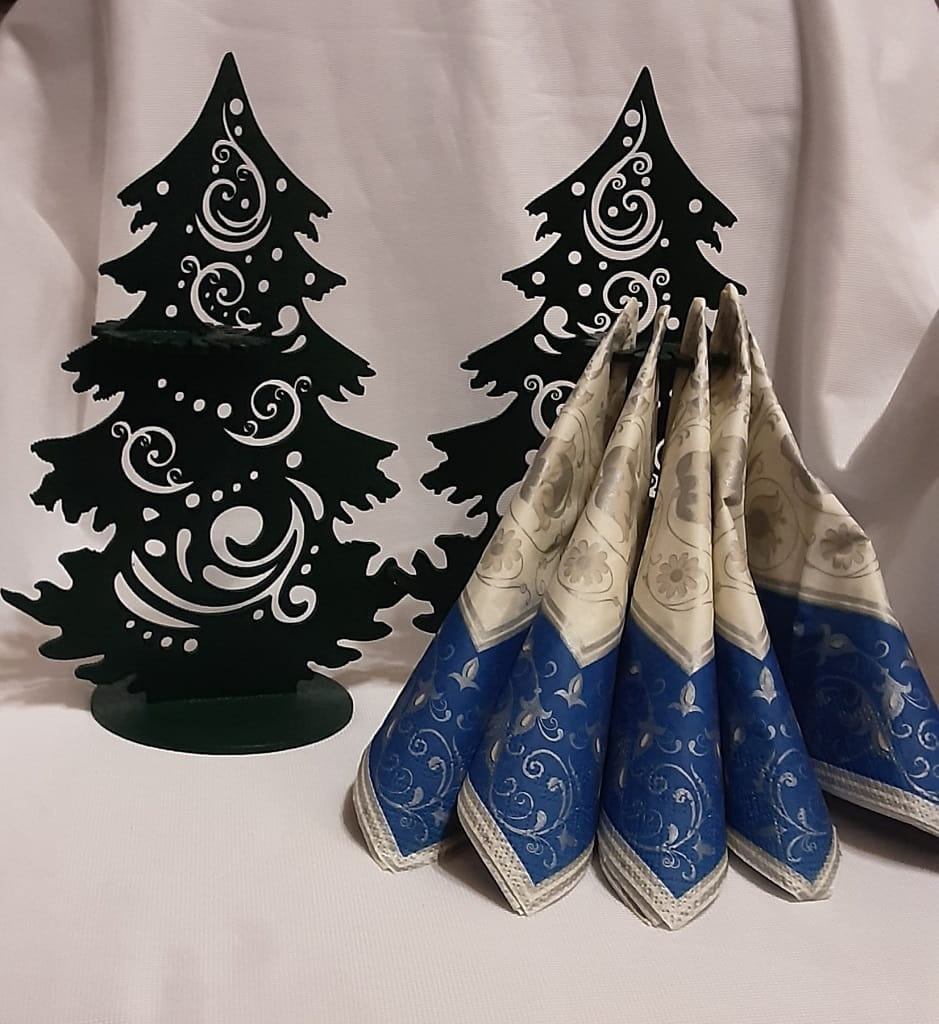 Laser Cut Christmas Tree Napkin Holder