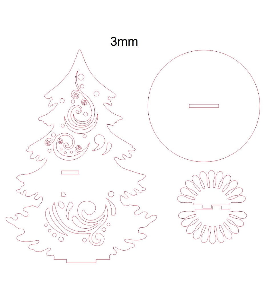 Laser Cut Christmas Tree Napkin Holder