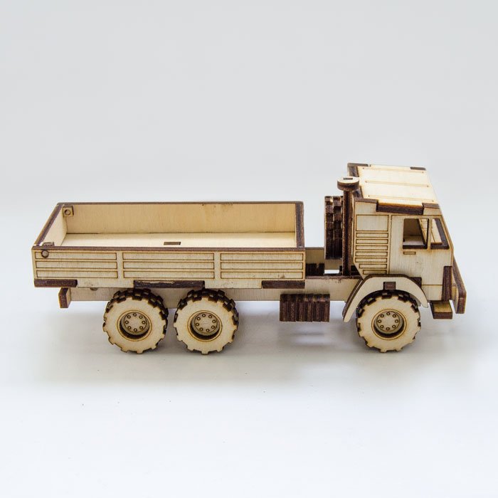 Laser Cut Dump Truck 3D Wood Model