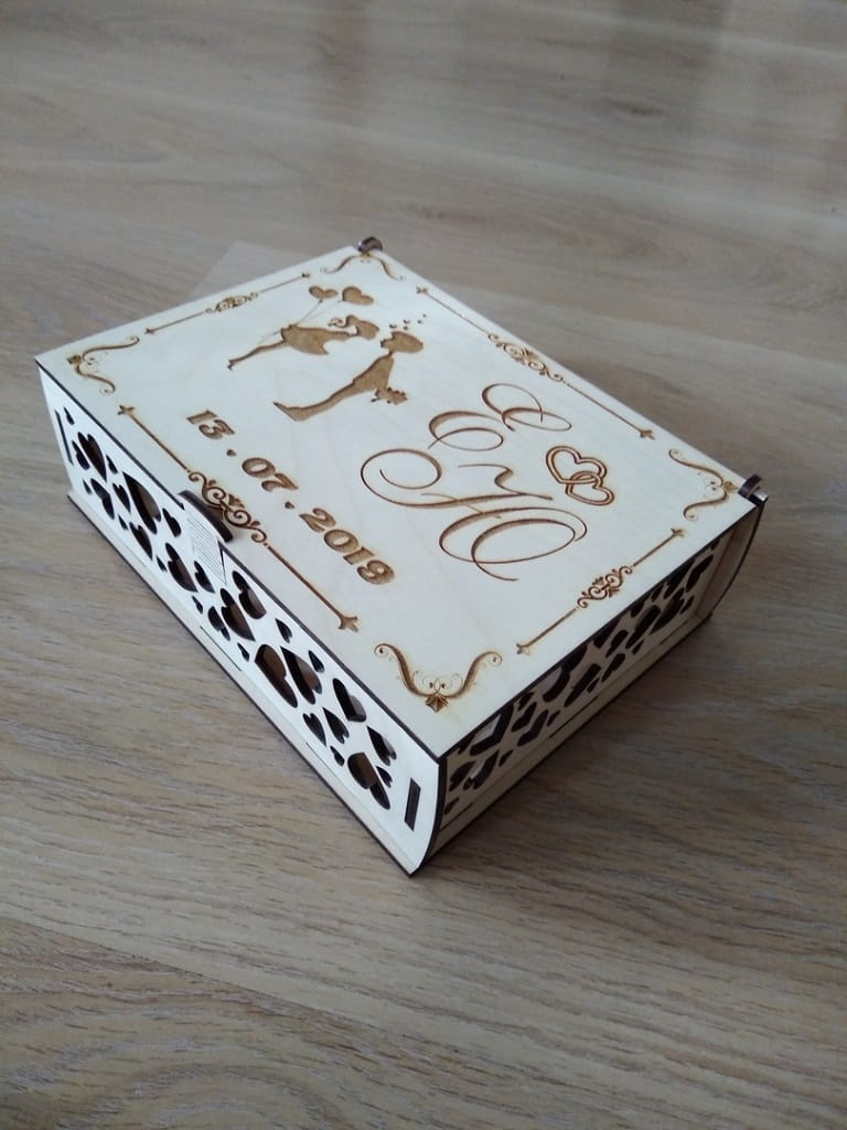 Laser Cut Wedding Memory Keepsake Box