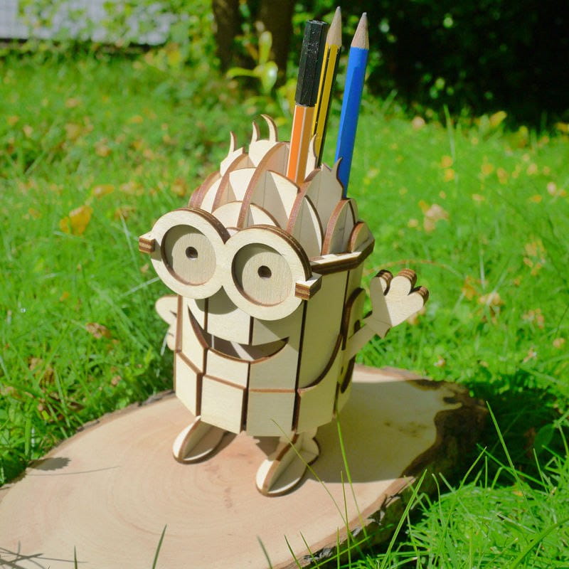 Laser Cut Cute Minion Pencil Holder