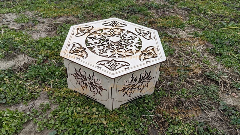 Laser Cut Hexagonal Jewelry Box