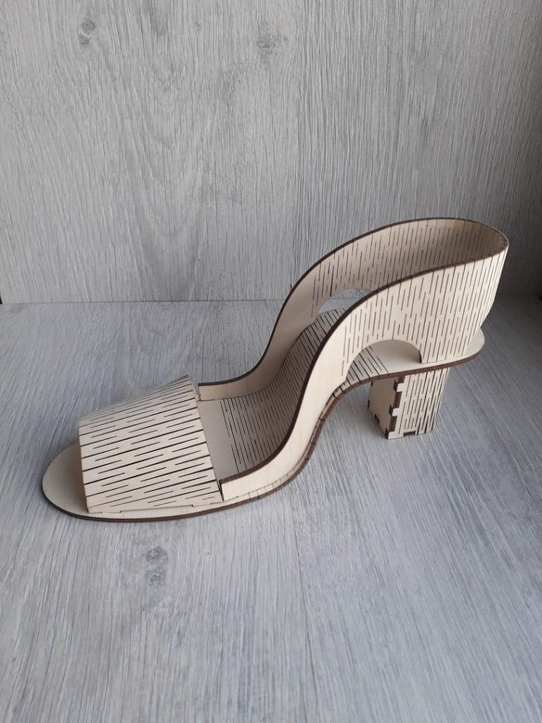 Laser Cut Living Hinge Heel Shoe