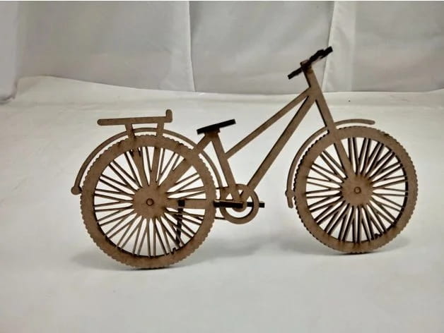 Laser Cut Miniature Bicycle 3D Puzzle