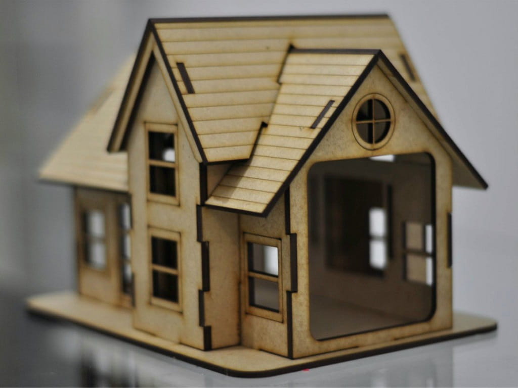 Laser Cut Miniature Toy House Mini Dollhouse