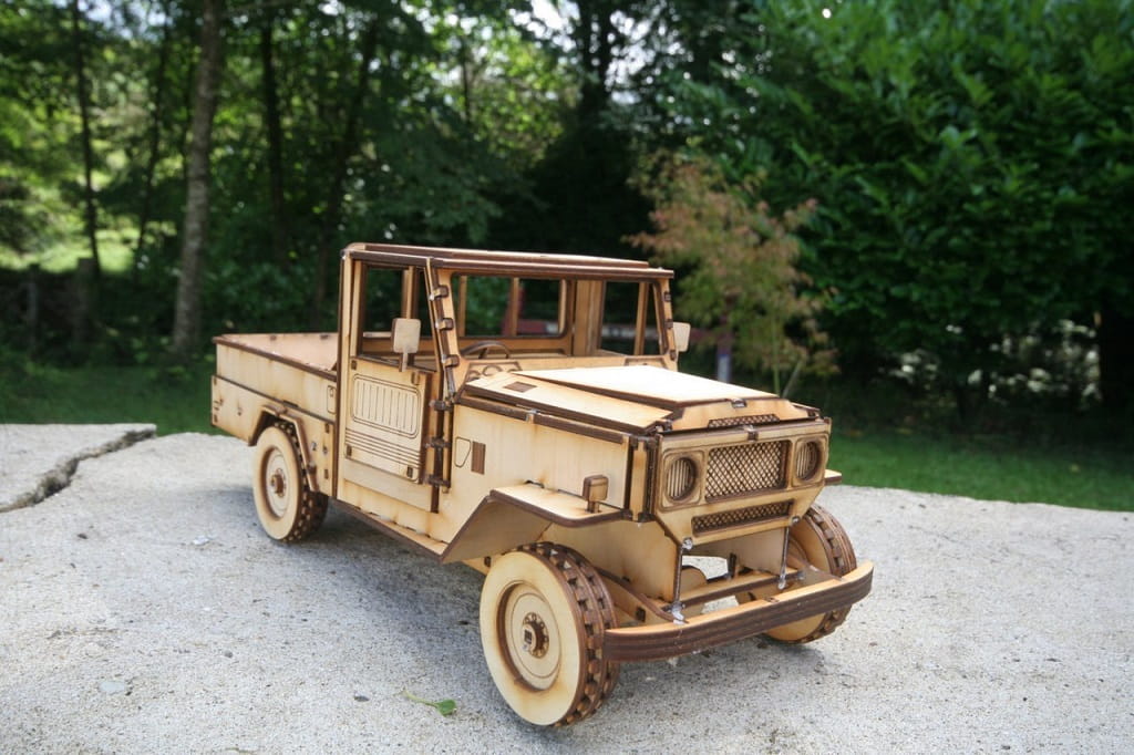 Laser Cut Toyota Land Cruiser BJ44 3D Wood Model