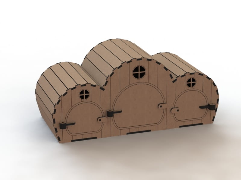 Laser Cut Wooden Hamster House Pets at Home