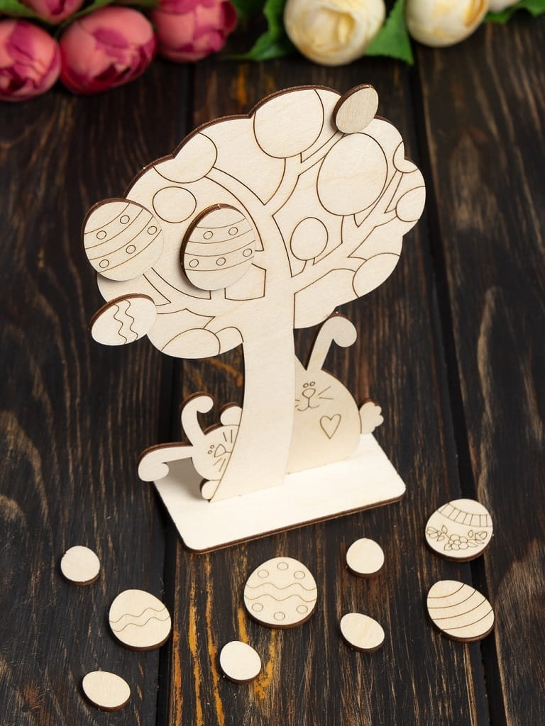 Laser Cut Easter Egg Tree Decorations