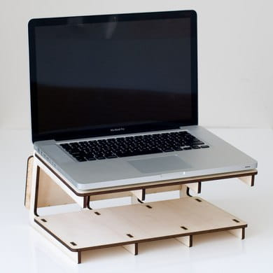 Laser Cut Wooden Laptop Riser Stand