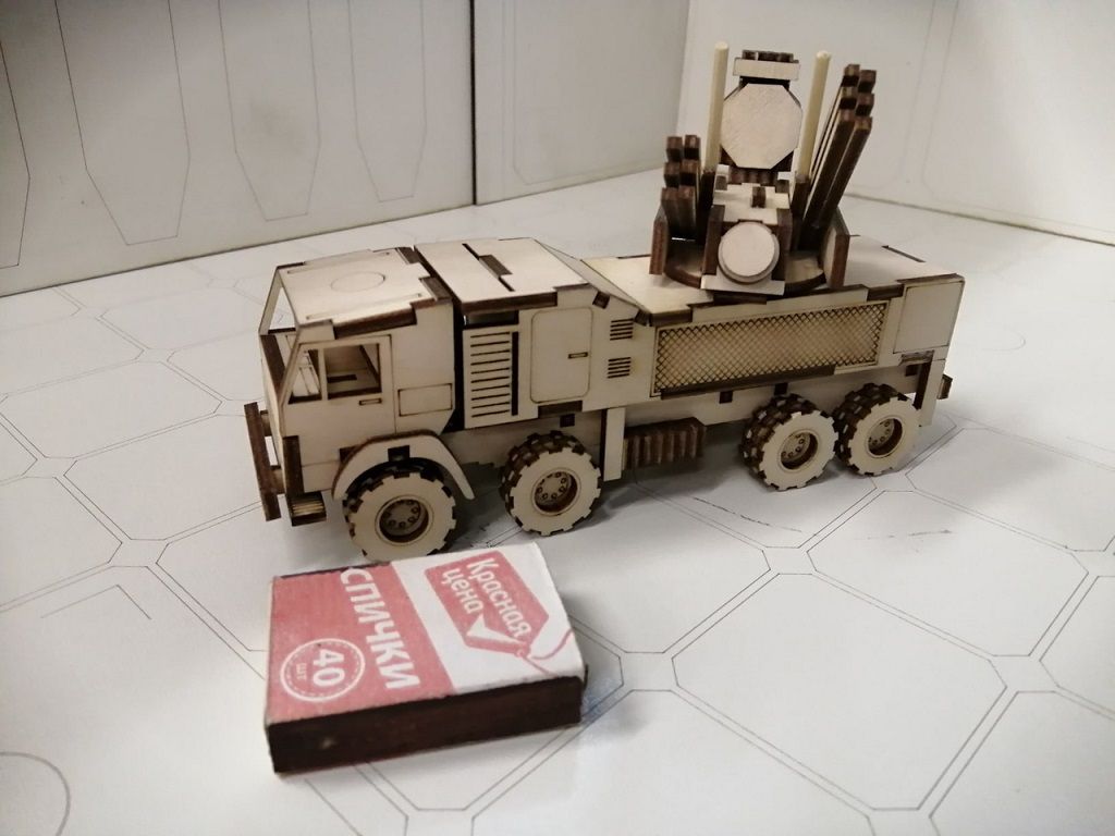 Laser Cut Pantsir Missile System 3D Wood Model