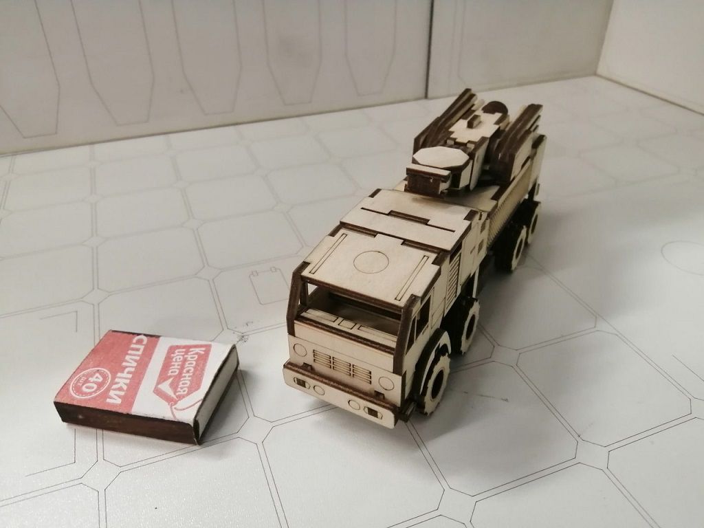 Laser Cut Pantsir Missile System 3D Wood Model