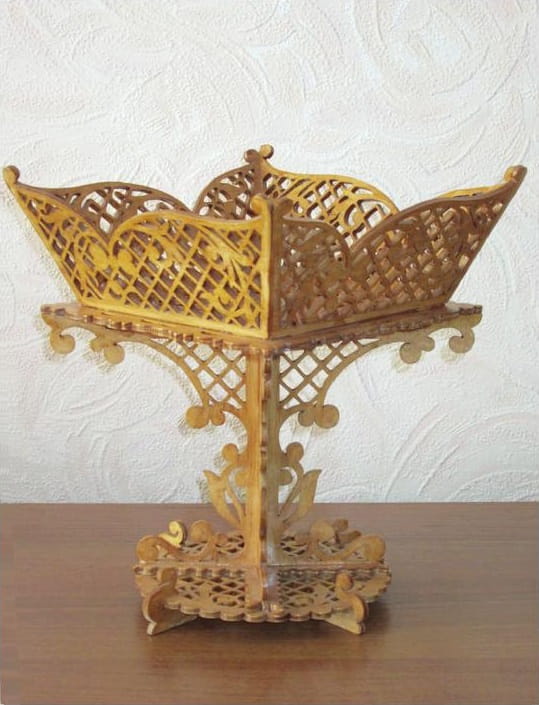 Laser Cut Decorative Fruit Serving Basket