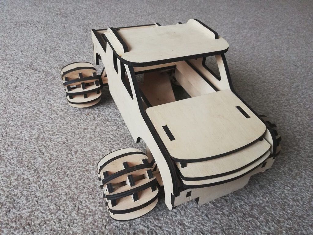 Laser Cut Toy Truck 3D Wood Model