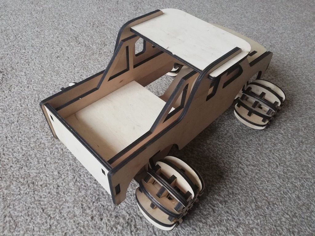 Laser Cut Toy Truck 3D Wood Model