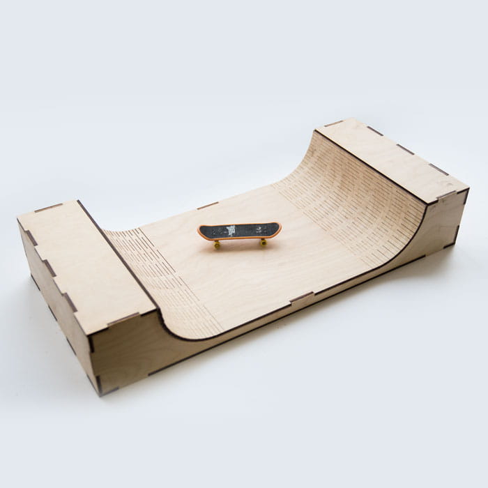 Laser Cut Fingerboard Ramp 3D Wood Model