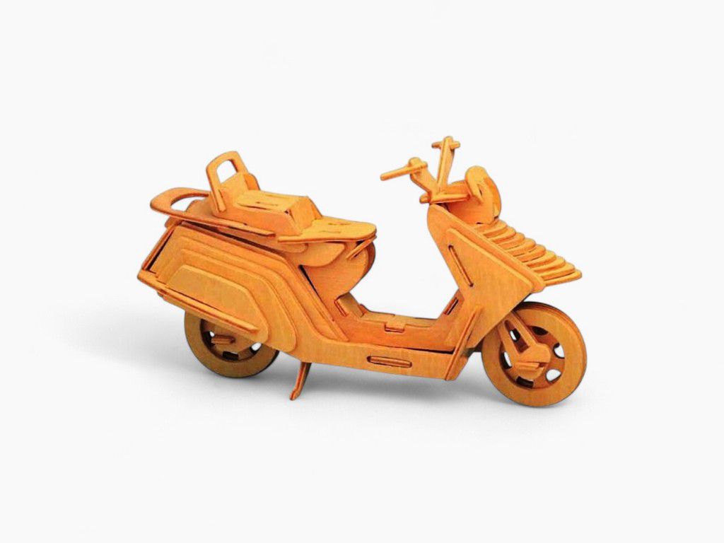 Laser Cut Lambretta Scooter 3D Wood Model Kit