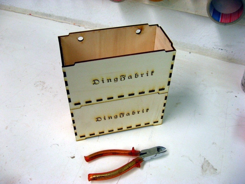 Laser Cut Stackable Tool Storage Box