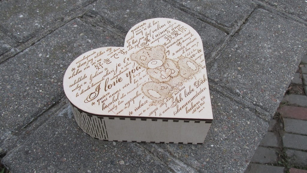 Laser Cut Valentines Day Heart Gift Box