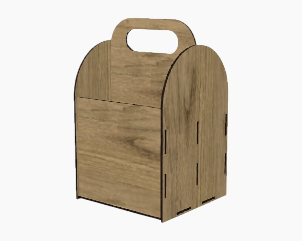 Laser Cut Wooden Beer Caddy 4 Pack Bottle Carrier