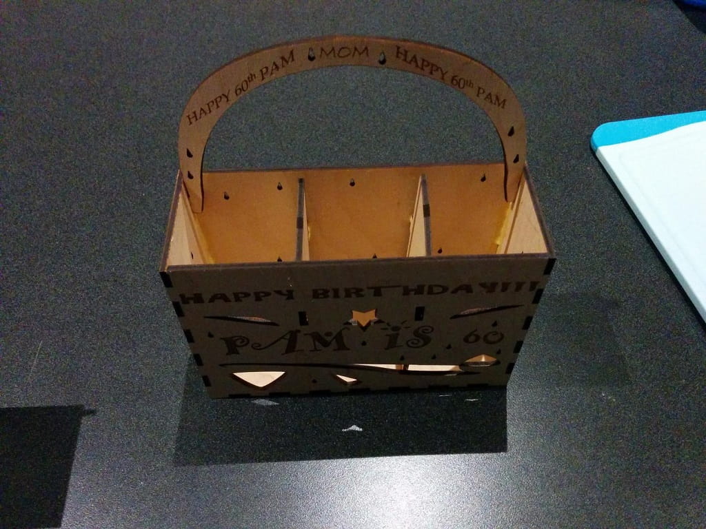 Laser Cut Birthday Soda Bottle Box