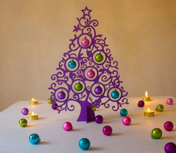 Laser Cut Christmas Tree Ornament Display Stand