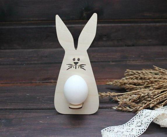 Laser Cut Easter Bunny Single Egg Holder