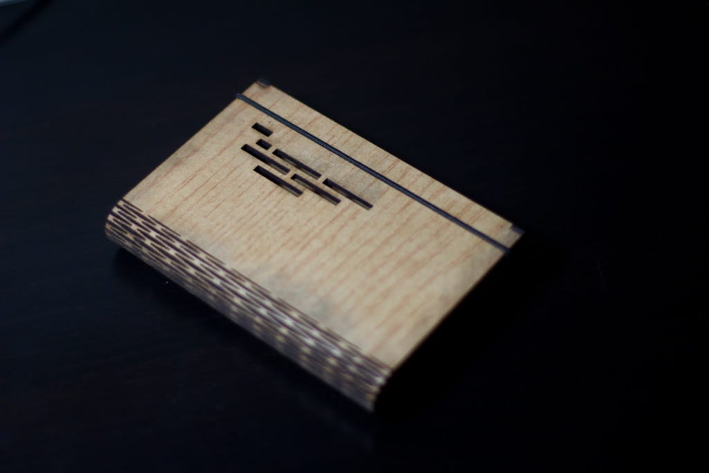 Laser Cut Flex Box Folding Wood Booklet