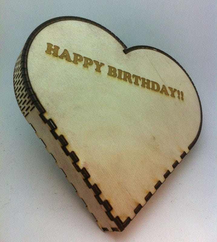 Laser Cut Heart Shaped Gift Box