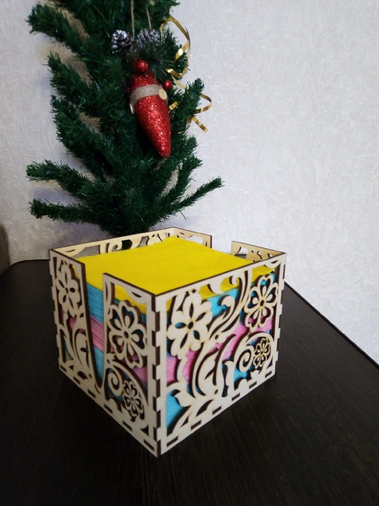 Laser Cut Wooden Napkin Holder Box