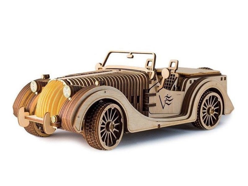 Laser Cut Vintage Roadster Car 3D Puzzle Toy