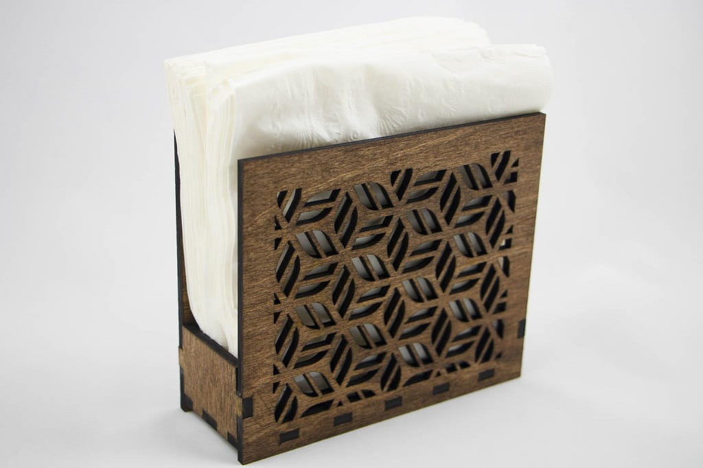 Laser Cut Elegant Paper Napkin Holder