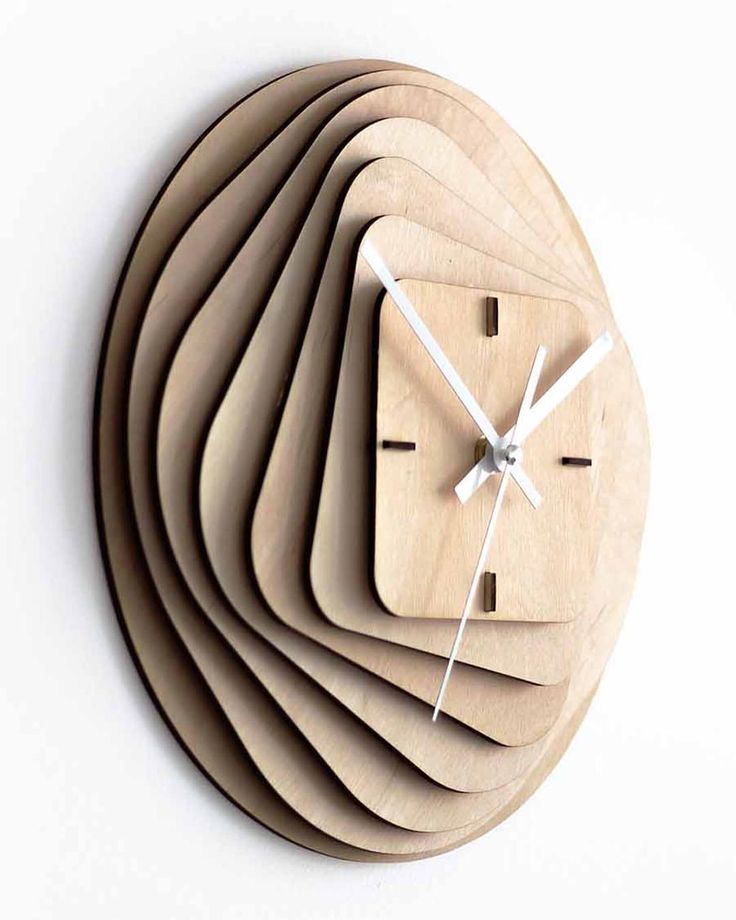 Laser Cut Multi Layered Wooden Wall Clock