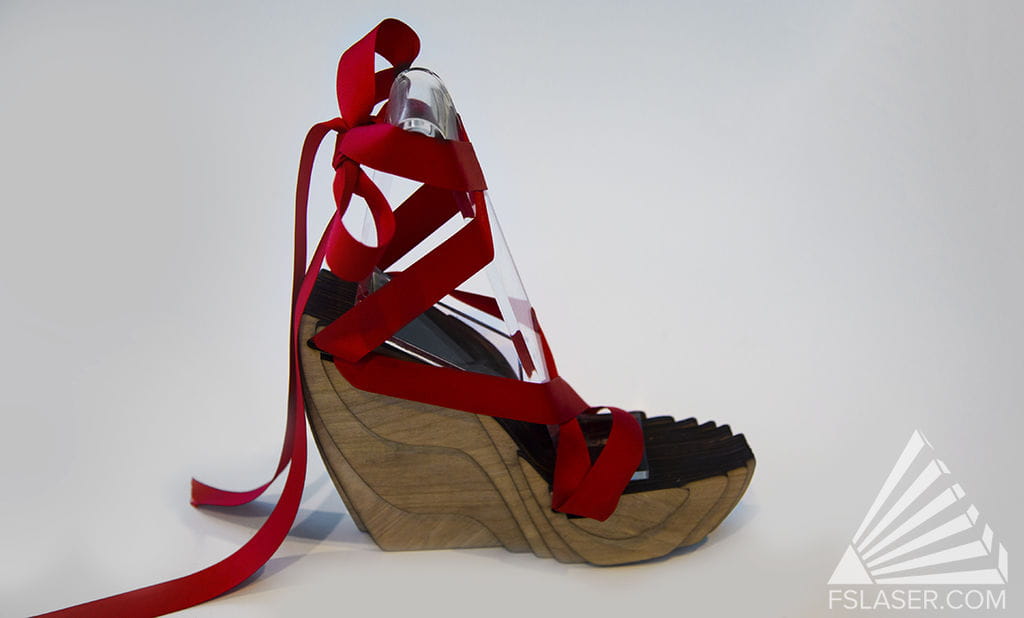 Laser Cut Multi Layer Wooden Shoe