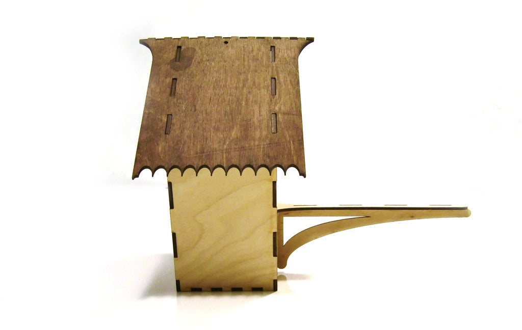 Laser Cut Bird Shelter Wooden Birdhouse