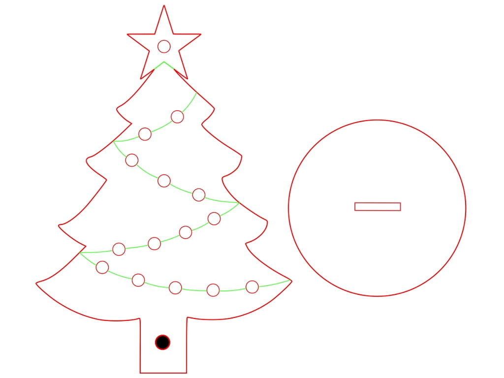 Laser Cut Christmas Tree Decor Stand