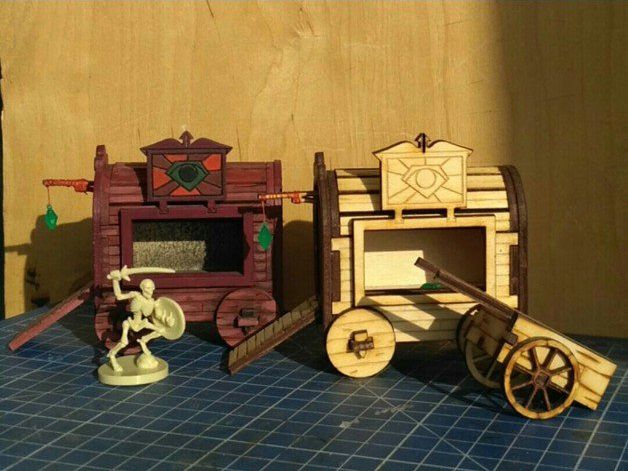 Laser Cut Gypsy Wagon 3D Wood Model