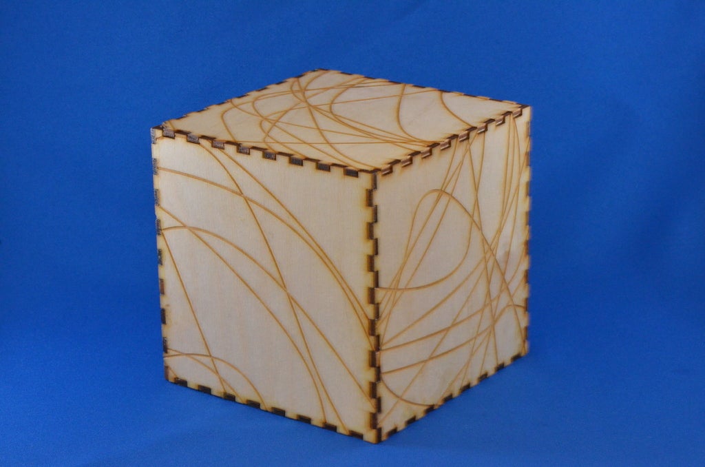 Laser Cut Square Storage Box With Lid