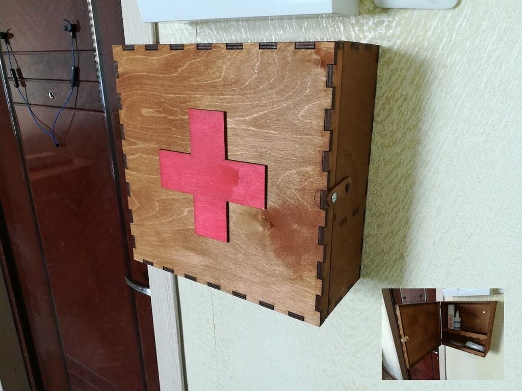 Laser Cut Wall Mounted First Aid Kit Box