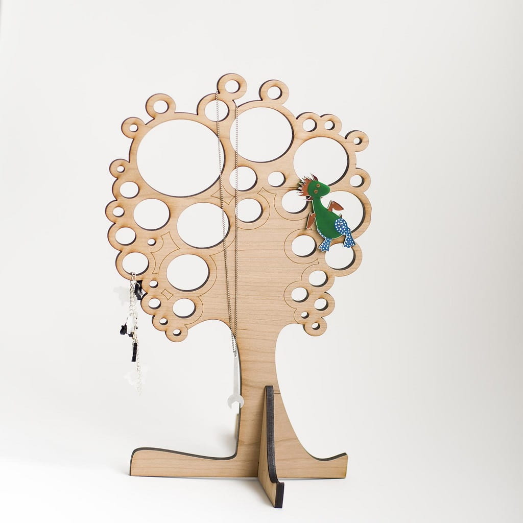 Laser Cut Jewelry Holder Tree Stand