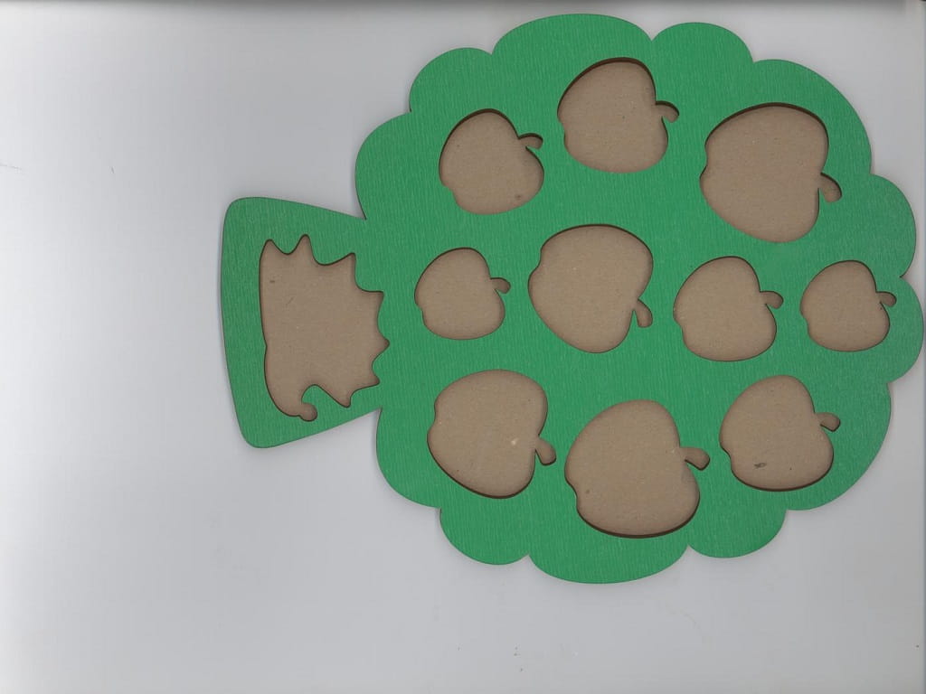 Laser Cut Apple Peg Puzzle Preschool