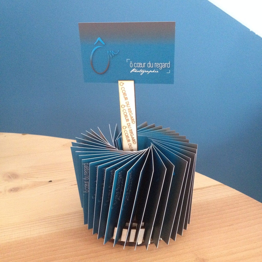 Laser Cut Circular Business Card Holder