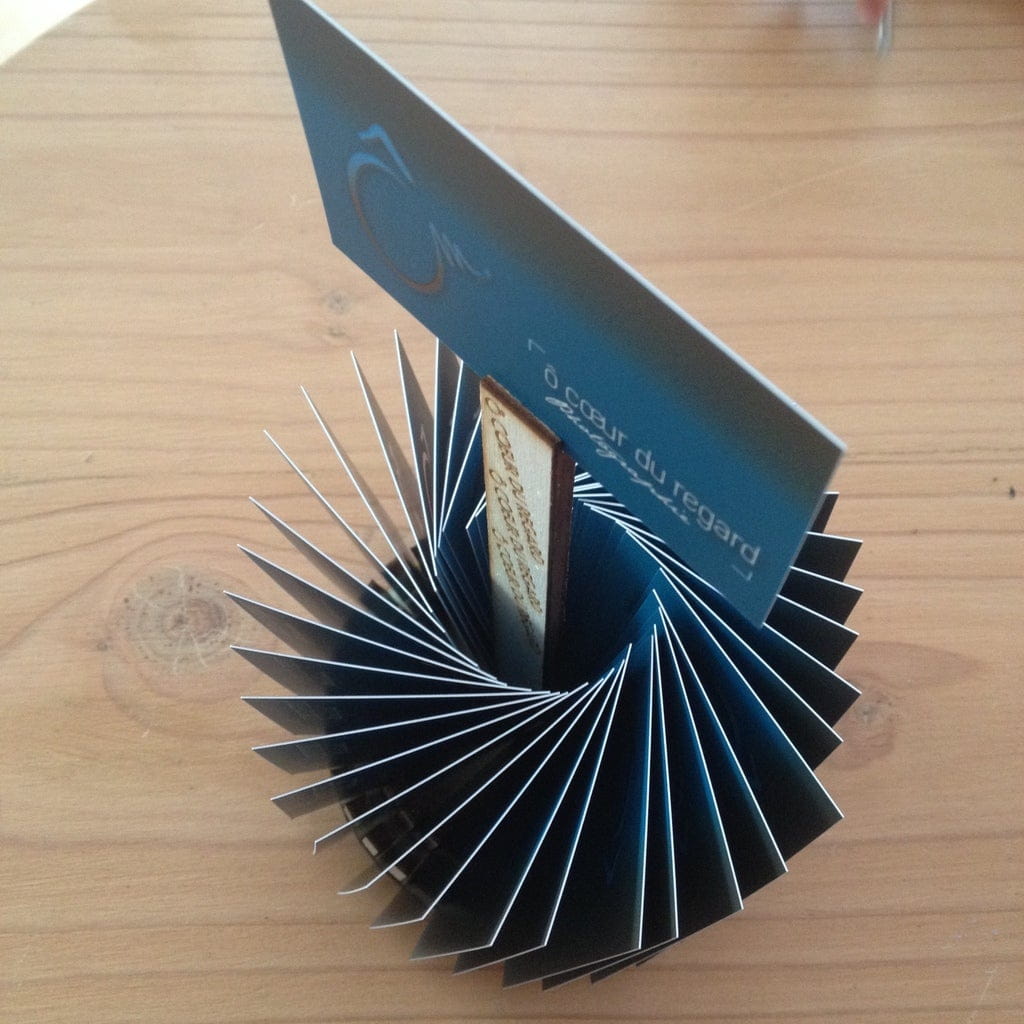 Laser Cut Circular Business Card Holder