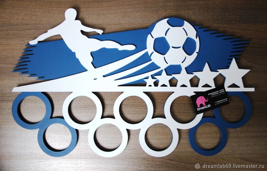 Laser Cut Football Medal Hanger