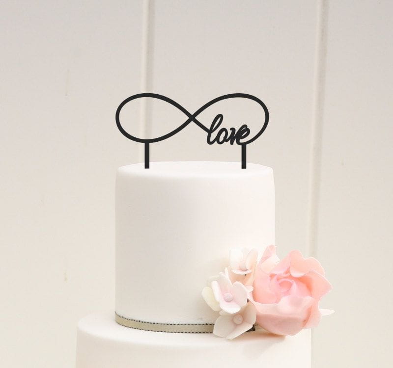 Laser Cut Infinity Love Cake Topper